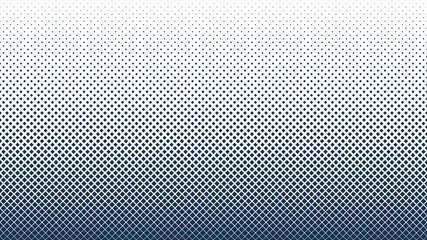 Blue Halftone Square Dots Pattern isolated on White Background. Flat Vector Illustration Design Template Element. Texture Background