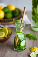 Lemon, Lime, Cucumber and Mint Detox Water