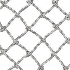 silver rope woven in frame. vector illustration