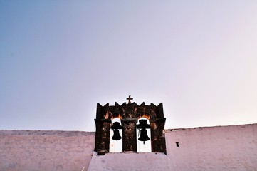 Greece, Patmos island, detail from the female Monastery  Of Zoodochos Pighi in the town of Hora.