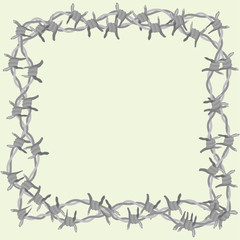 barbed wire symbol. vector illustration
