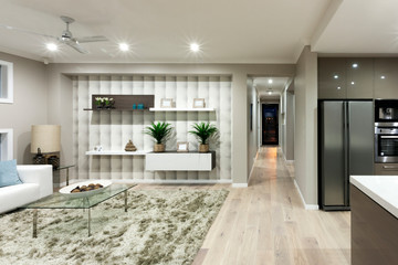 Interior view of a living room in new luxury home