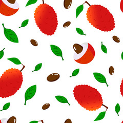 seamless pattern with lychee