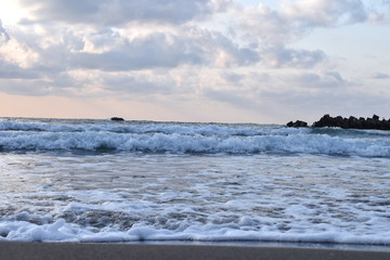 The beautiful seascape in Sapporo Japan