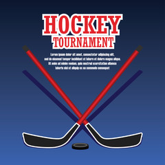 hockey banner for hockey tournament. vector illustration
