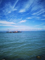 Lake Balaton and the stall built into the water