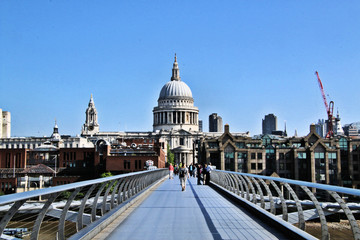 Fototapeta premium A view of St Pauls Cathedral in London
