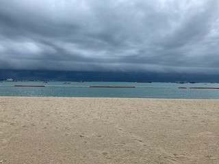 beach and clouds