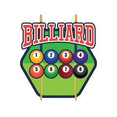 billiard logo with text space for your slogan tag line, vector illustration