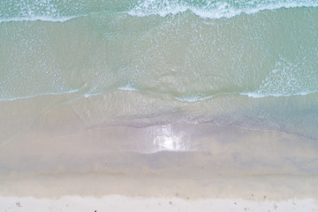Exotic sea wave beach aerial view