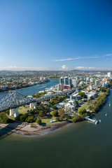 Drone shot of Brisbane city