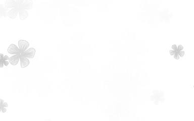 Light Gray vector abstract backdrop with flowers.