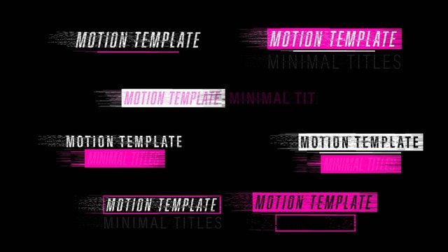 Minimal Titles with Glitch