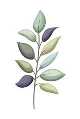 green leaves painting design of Natural floral nature and plant theme Vector illustration