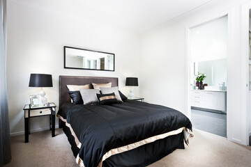 Bedroom design in a luxury modern house 