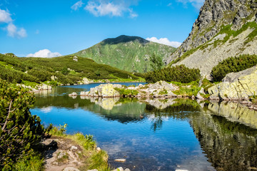 Obraz na płótnie Canvas Rohac tarn, Western Tatras, Slovakia, hiking theme