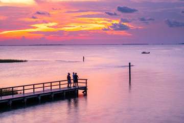 Obraz premium sunset sunrise on the ocean