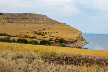 views of the Volgograd reservoir. summer landscape
