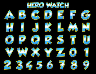 Hero Watch cartoon alphabet 3d illustration © SIBPOP