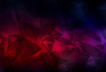 Obraz premium Dark Pink, Red vector shining triangular backdrop.