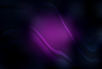 Dark Pink vector background with curved lines.