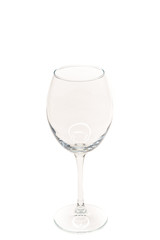 empty glass for vine isolated on white