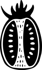 Vector cartoon fruit juicy Pineapple isolated on white background. Great for fabric, textile, wrapping paper and card. 