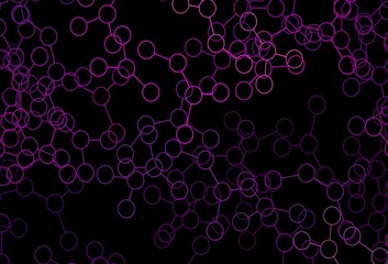 Dark Purple vector texture with artificial intelligence concept.