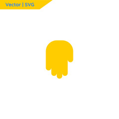 Finger gesture graphic icon.