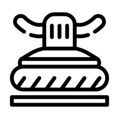 metal polishing line icon vector isolated illustration