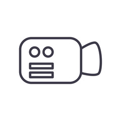 videocamera line style icon vector design