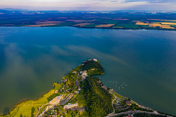 Zemplínska Šírava in der Slowakei aus der Luft