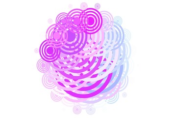 Light Pink, Blue vector background with circles, curves.