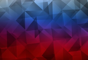 Light Blue, Red vector polygonal template.