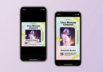 Holographic Live Stream Concert Social Media Layout