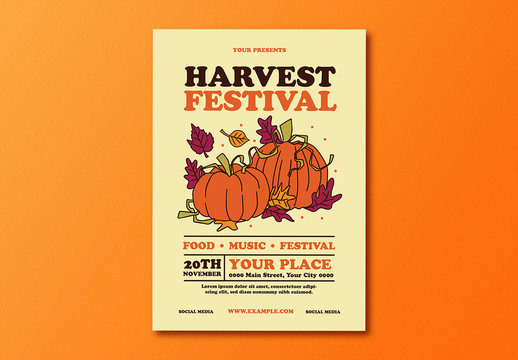 Harvest Festival Flyer Layout