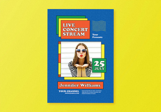 Trendy Live Concert Stream Flyer Layout
