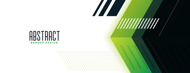 geometric green modern style wide banner