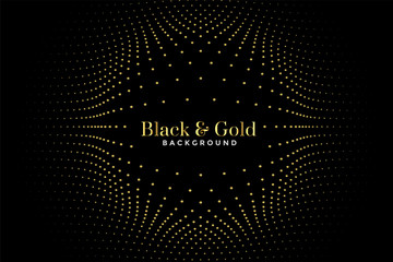 black and golden halftone pattern background design