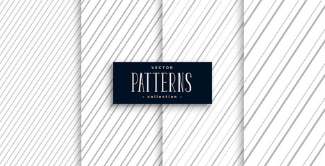 stripes lines patterns set of four