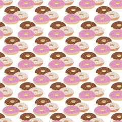 Vector Pattern Donut Food Sweet Doughnut Pastry