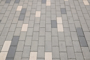 concrete wall, white gray geometric background from blocks, tiles
