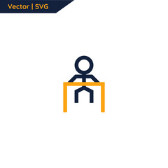 Gymnastic graphic icon.