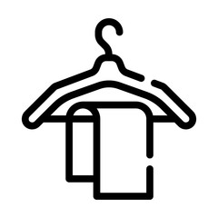 towel on hanger line icon vector illustration