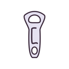 beer opener line and fill style icon vector design