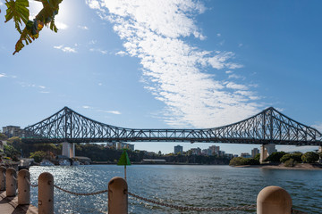 The famous Brisbane city bridge