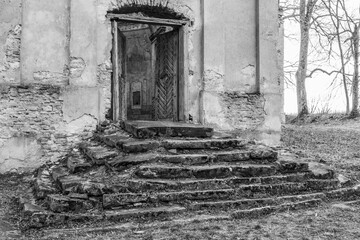 Ruins of the church of St. Paraskeva in Kniazie. Former  Ukrainian Greek Catholic church build in 1798–1806.