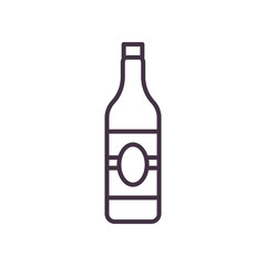 beer bottle line style icon vector design