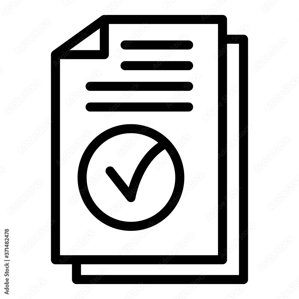 Poster approved allowance papers icon. outline approved allowance papers vector icon for web design isolate