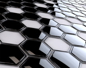Black and White hexagons
